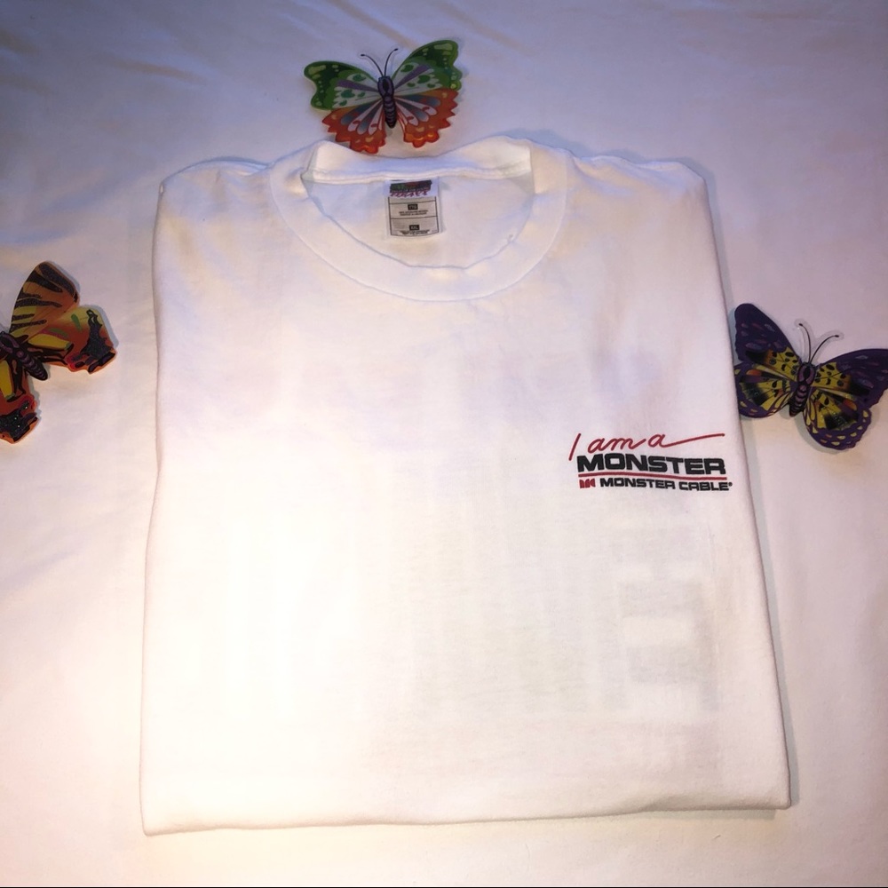 Vintage I am a Monster Cable Promo T-Shirt, XXL, pre-owned, pet/smoke free home